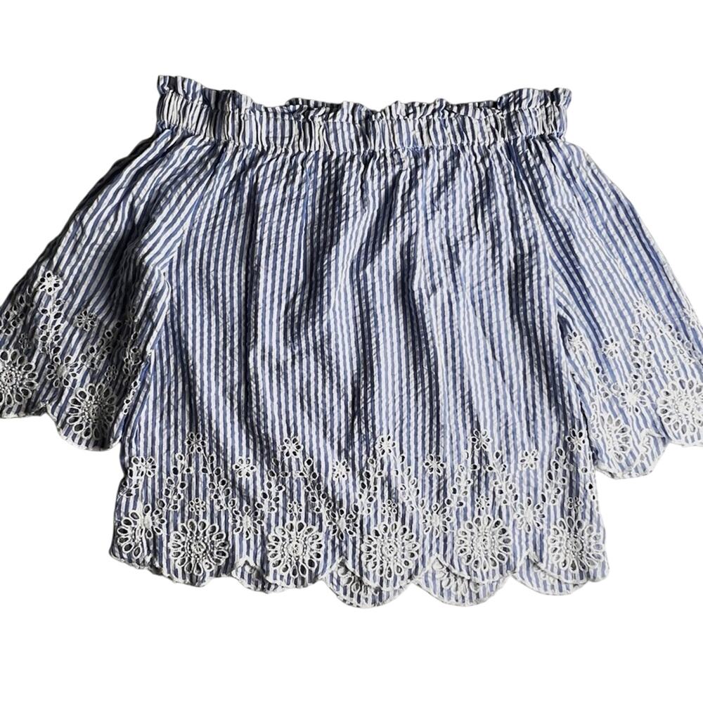 Style Envy Off Shoulder Striped Blouse Sz L